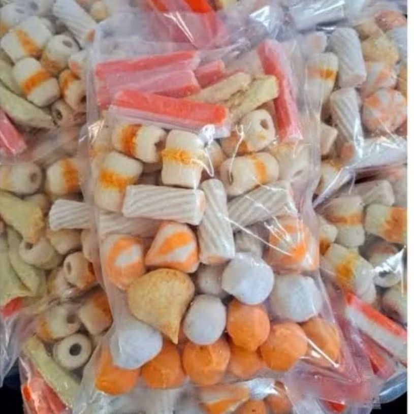 Suki Mix Seafood Frozen Food 500gr 1000gr Bakso Ikan Olahan Campur Kiloan Ekonomis Praktis Murah