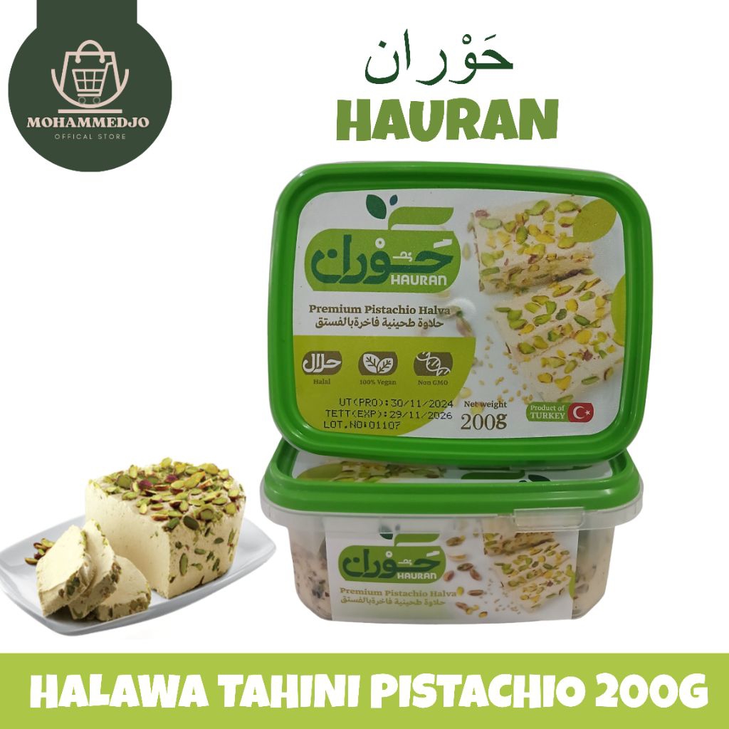 HALAWA TAHINI DENGAN PISTACHIO PREMIUM HAURAN ASLI 200 GRAM