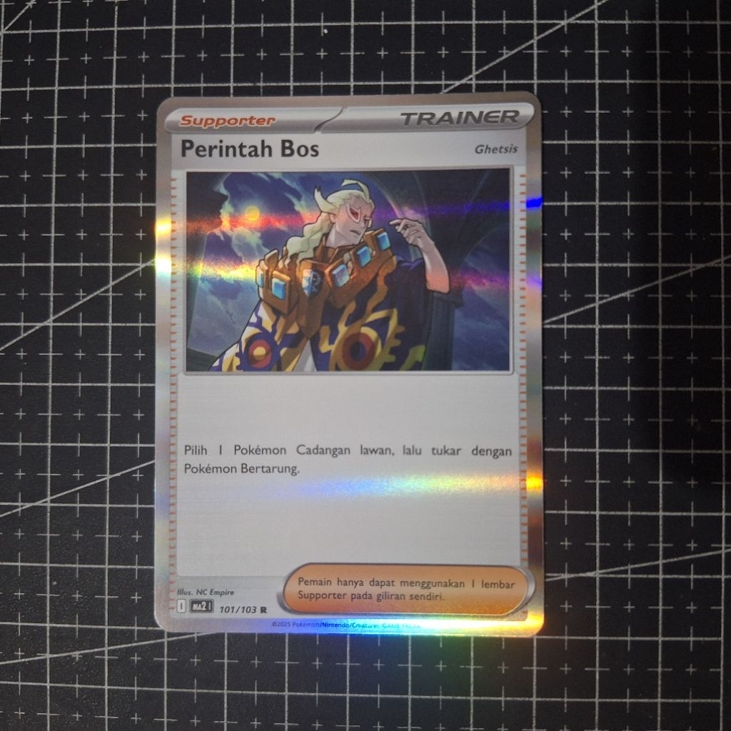 Kartu Pokemon Indonesia ID Trainer Supporter Perintah Bos 101/103 TCG Trading Card Game
