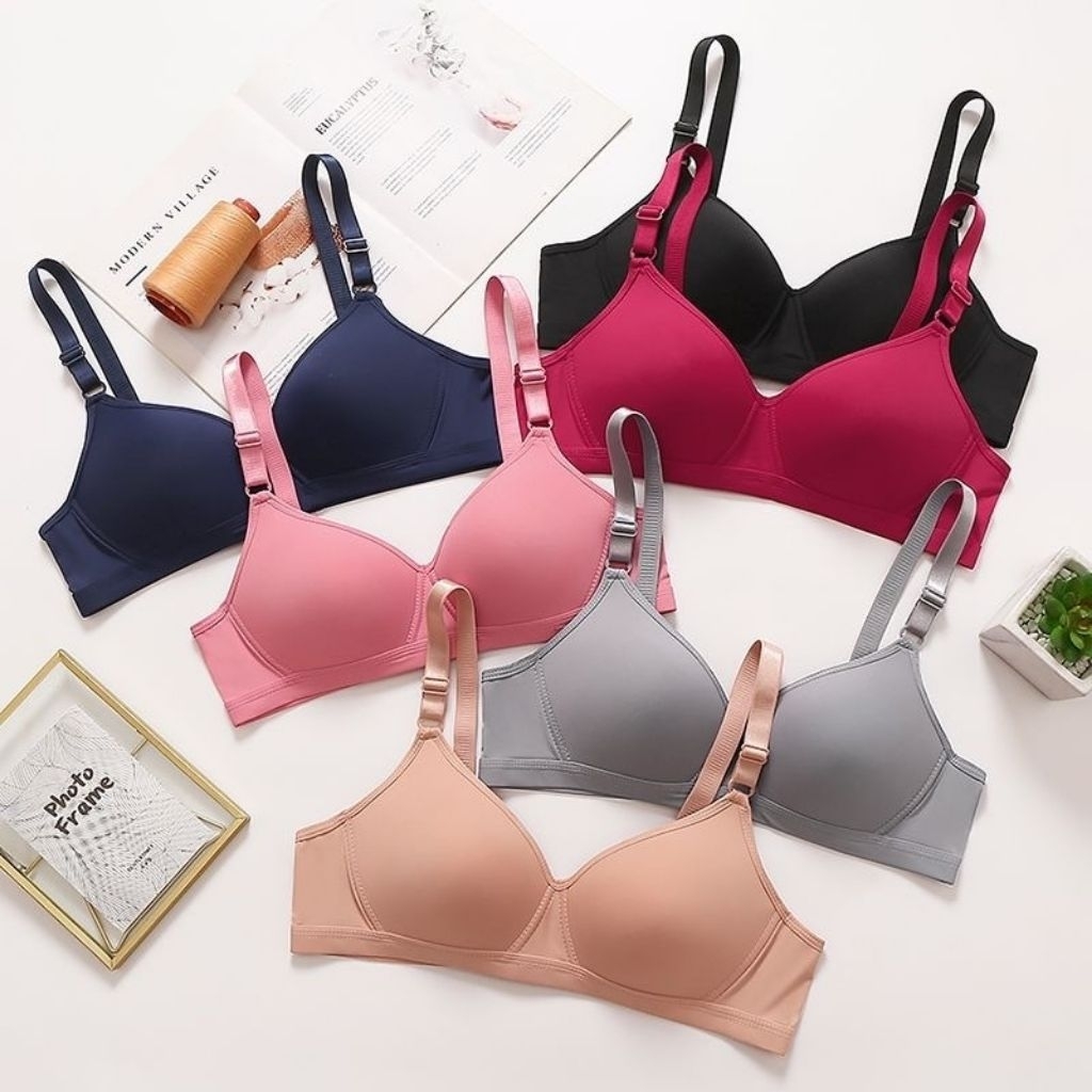 LAKONNI GROSIR BRA ABG REMAJA 6 PCS//BRA REMAJA TANPA KAWAT TERMURAH