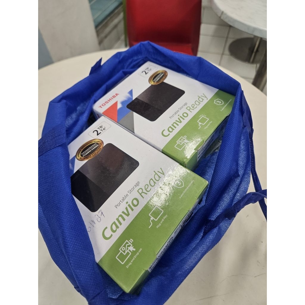 paket take all 10 pcs hardisk eksternal toshiba 2tb bekas normal