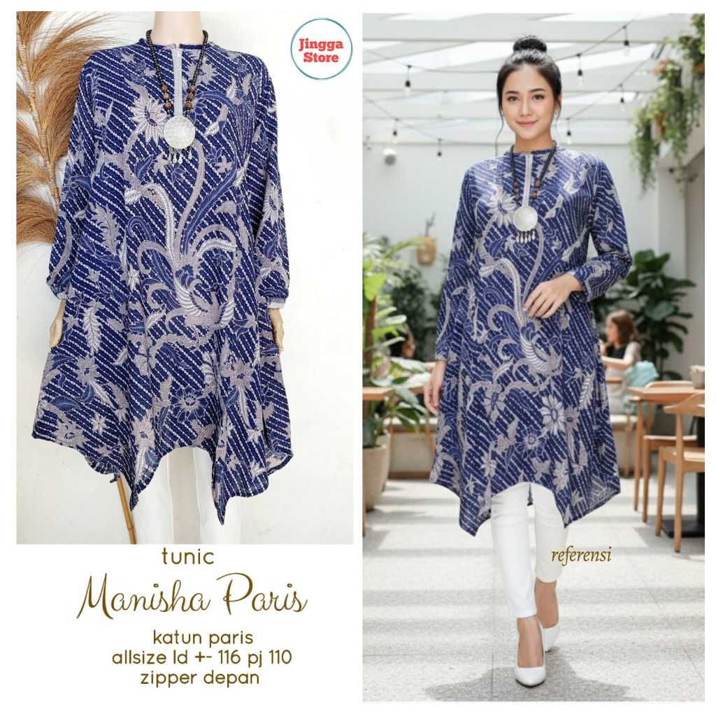 Almahyra Manisha Tunik Paris Katun by Goodstore Motif Batik