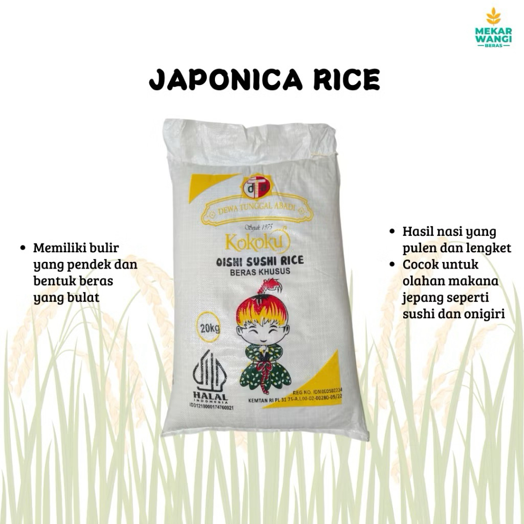 beras japonica sushi jepang