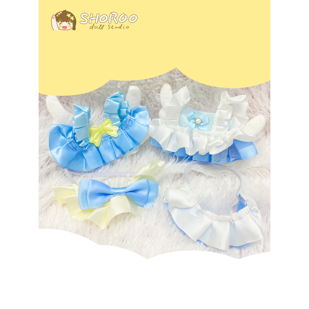 WHITE ANGEL - Baju Boneka 10cm Cotton doll 10cm baju boneka kapas 10cm Labubu Upsetduck Twinkle Twin