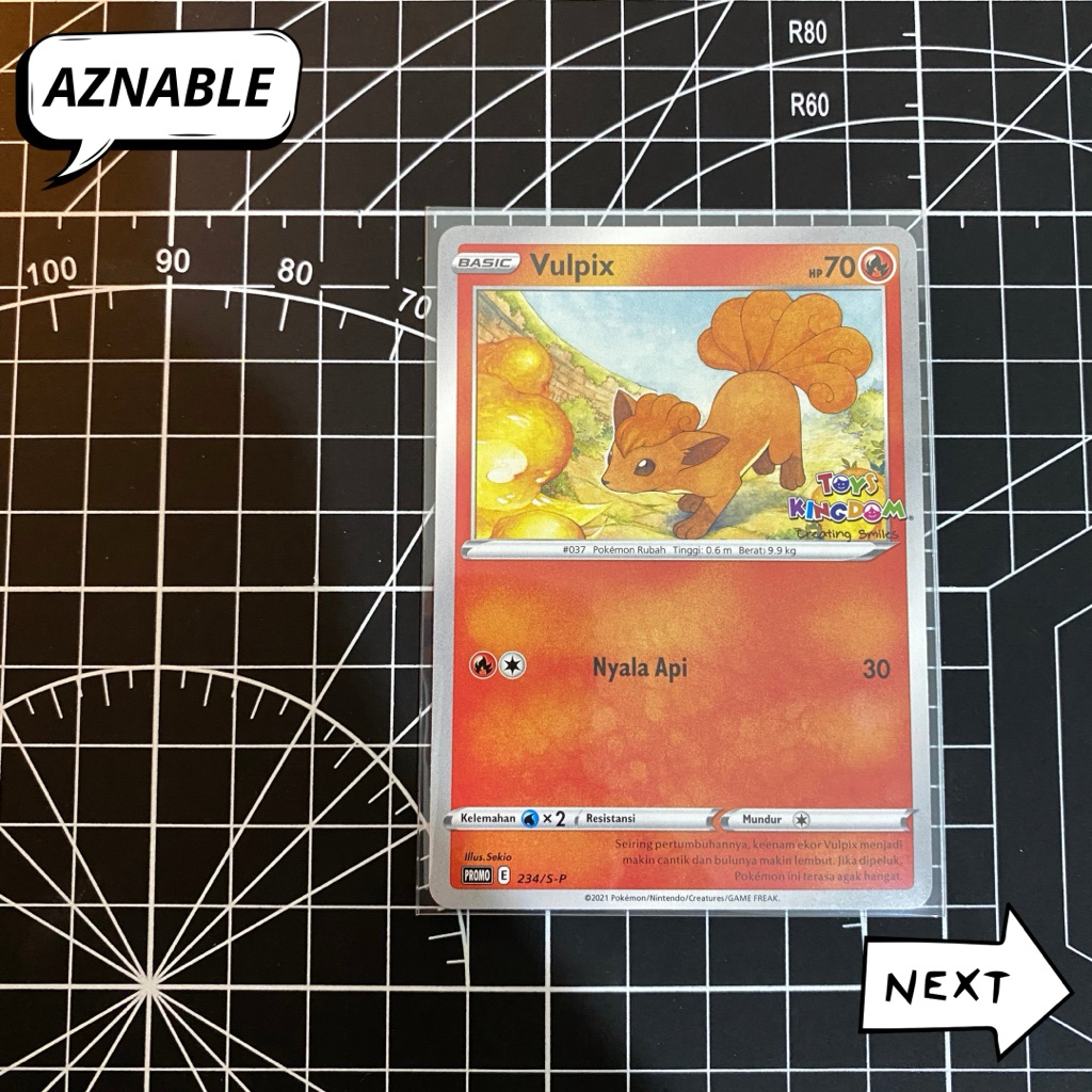 Kartu Promo Pokemon Toys Kingdom | Vulpix | Pokemon x Toys Kingdom