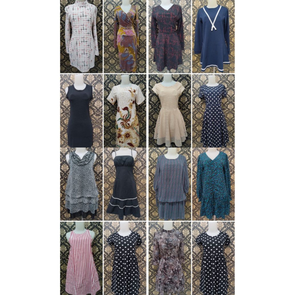 Paket 2 Pcs Dress Mini/ Kameja/Blazer (Preloved) Good Conditions