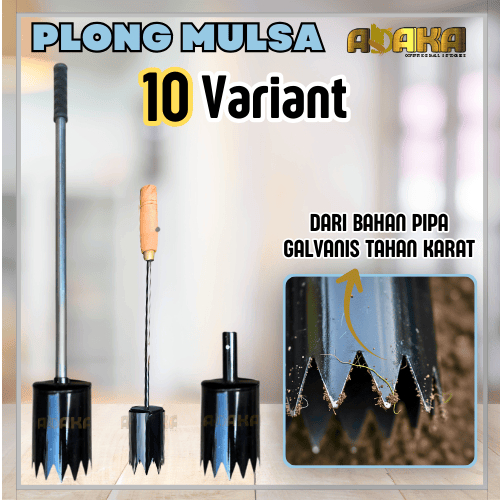 ADAKA PLONG MULSA DIAMETER 11CM DAN 9CM PANJANG GAGANG 65CM/ALAT PELUBANG PLASTIK MULSA