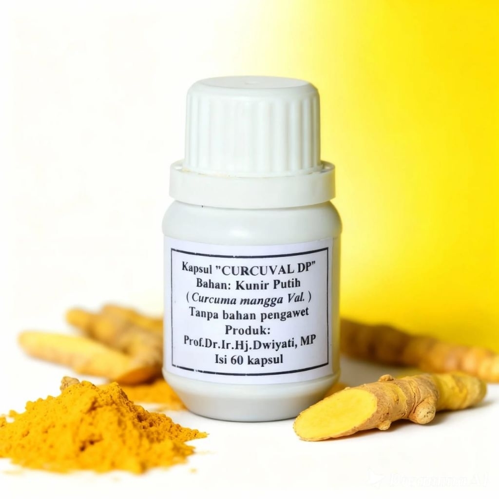 Kapsul Kunir Putih Prof. Dwiyati – CURCUVAL DP (60 Kapsul)