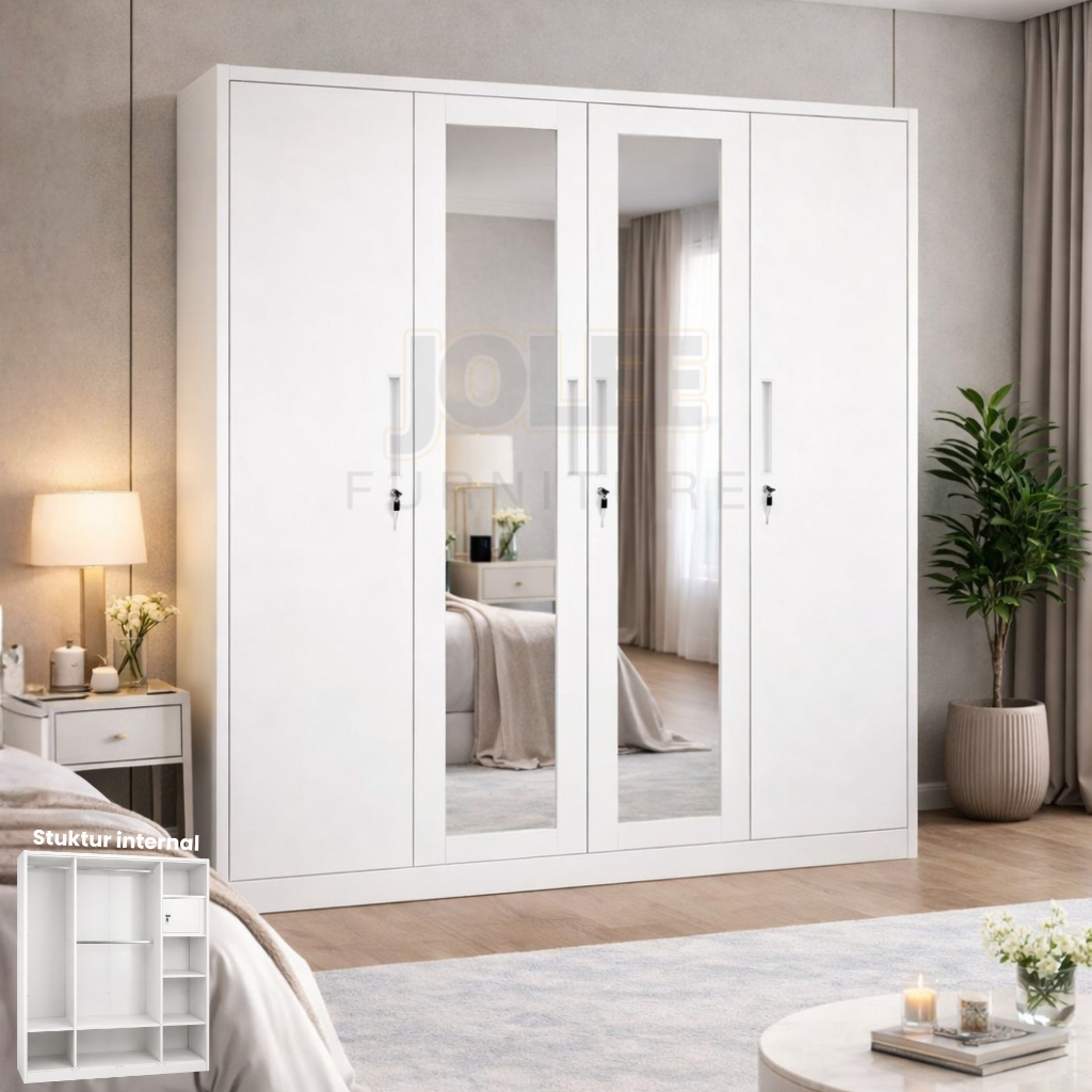 Jolee-Lemari pakaian besi, lemari besi,lemari multi pintu,lemari gantungan, gantungan baju