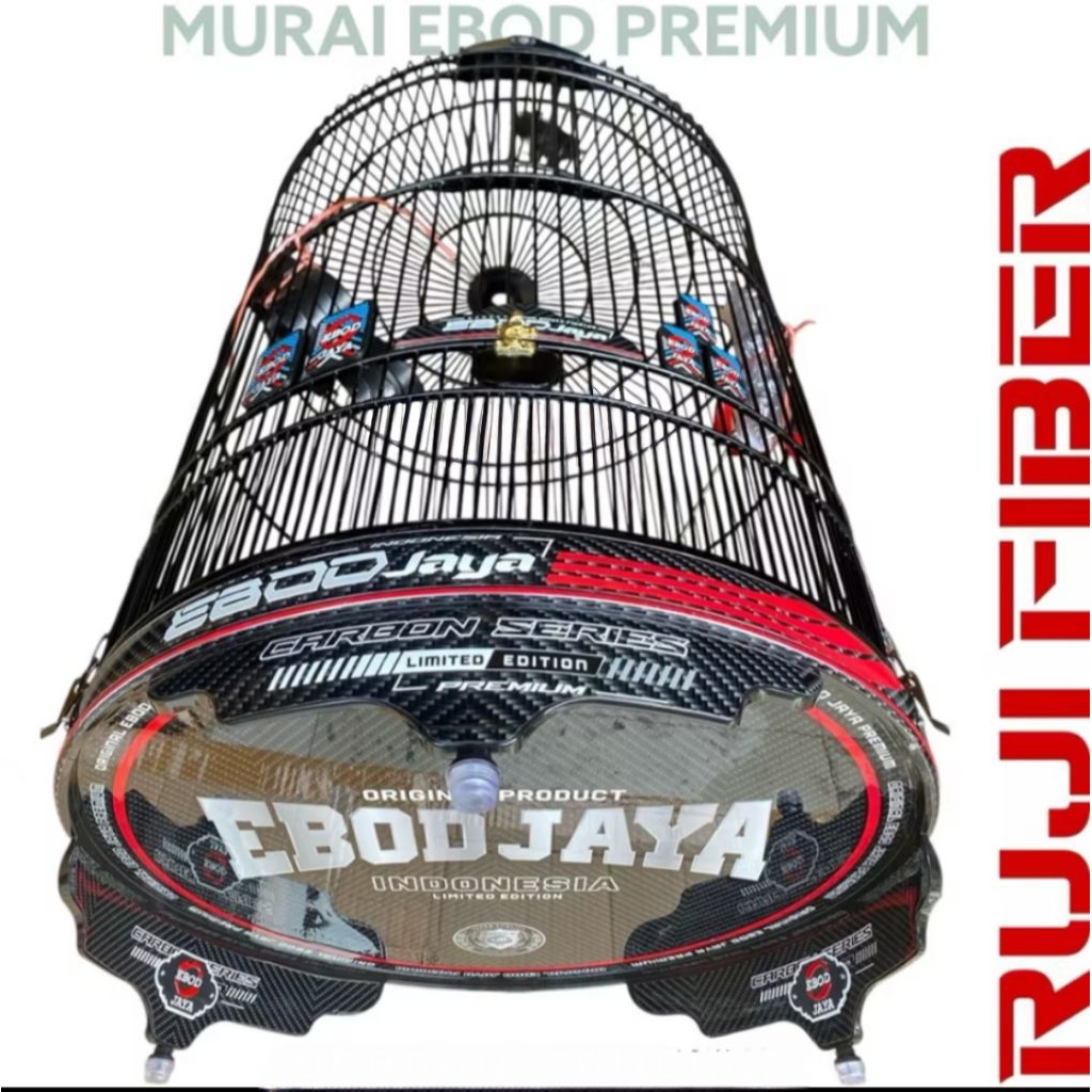 (INSTAN)KANDANG SANGKAR MURAI EBOD JAYA NEW PVC DECAL RUJI FIBER NO 2