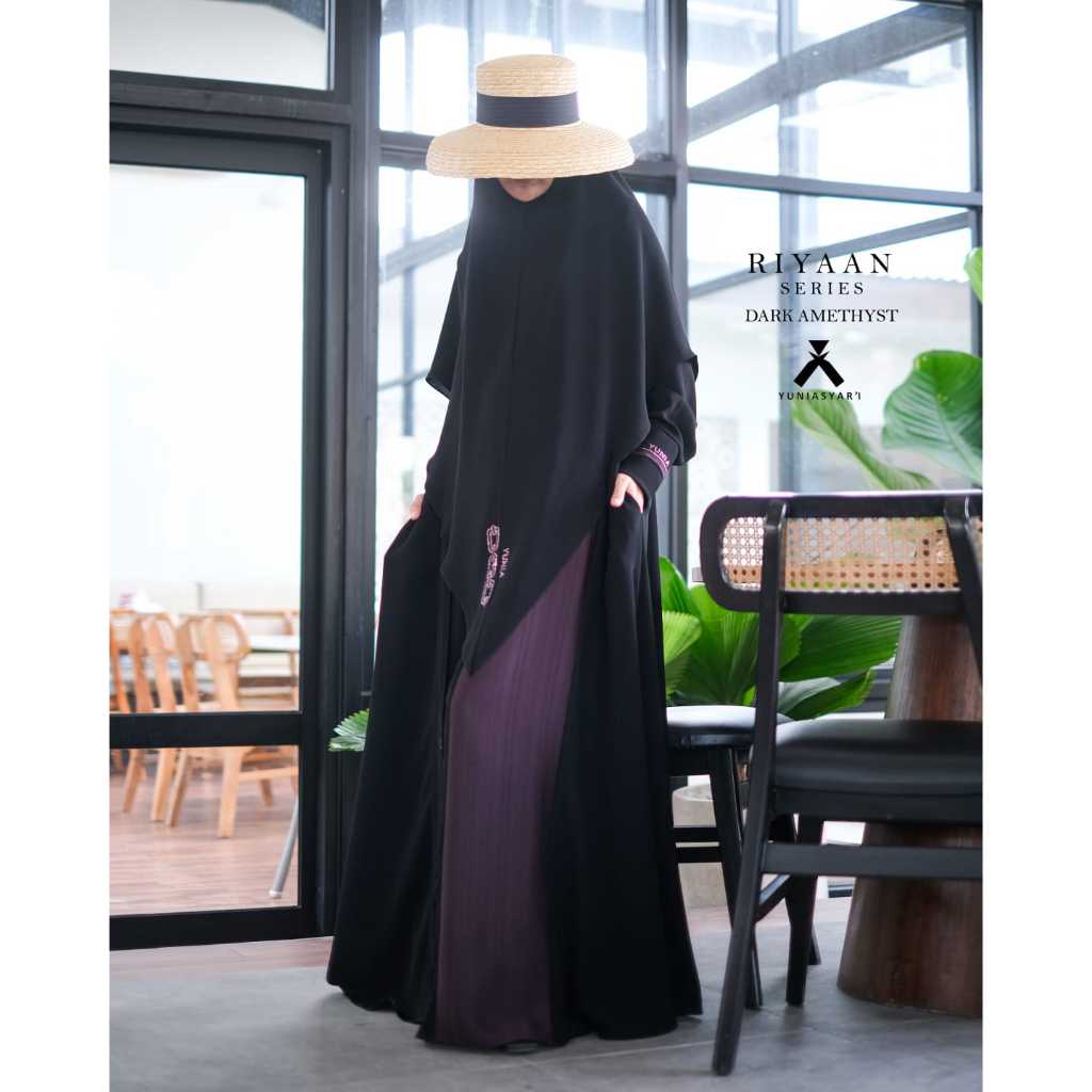 RIYAAN SERIES YUNIA SYARI DARK AMETHYST | KHIMAR BANDANA | BERGO | KHIMAR NONPAD | SET BAJU MUSLIM |