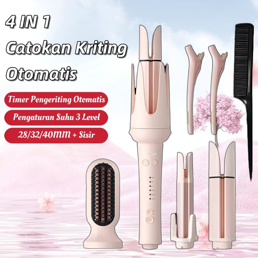 Hair Styler 4 In 1 Hair Curler Automatic Hair | Catokan Rambut Multifungsi 3 Tingkat Suhu