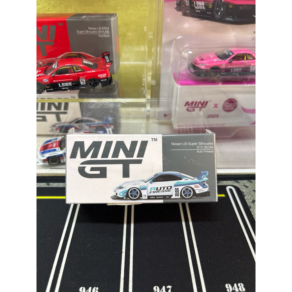 mini gt 490 nissan s15 lbwk auto finesse (sticker jepang)