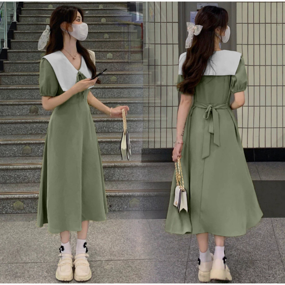 Daster Casual Modern Pakaian Atasan Baju Natal Ke Gereja Deres Gereja Formal Murah Drees Pesta Konda