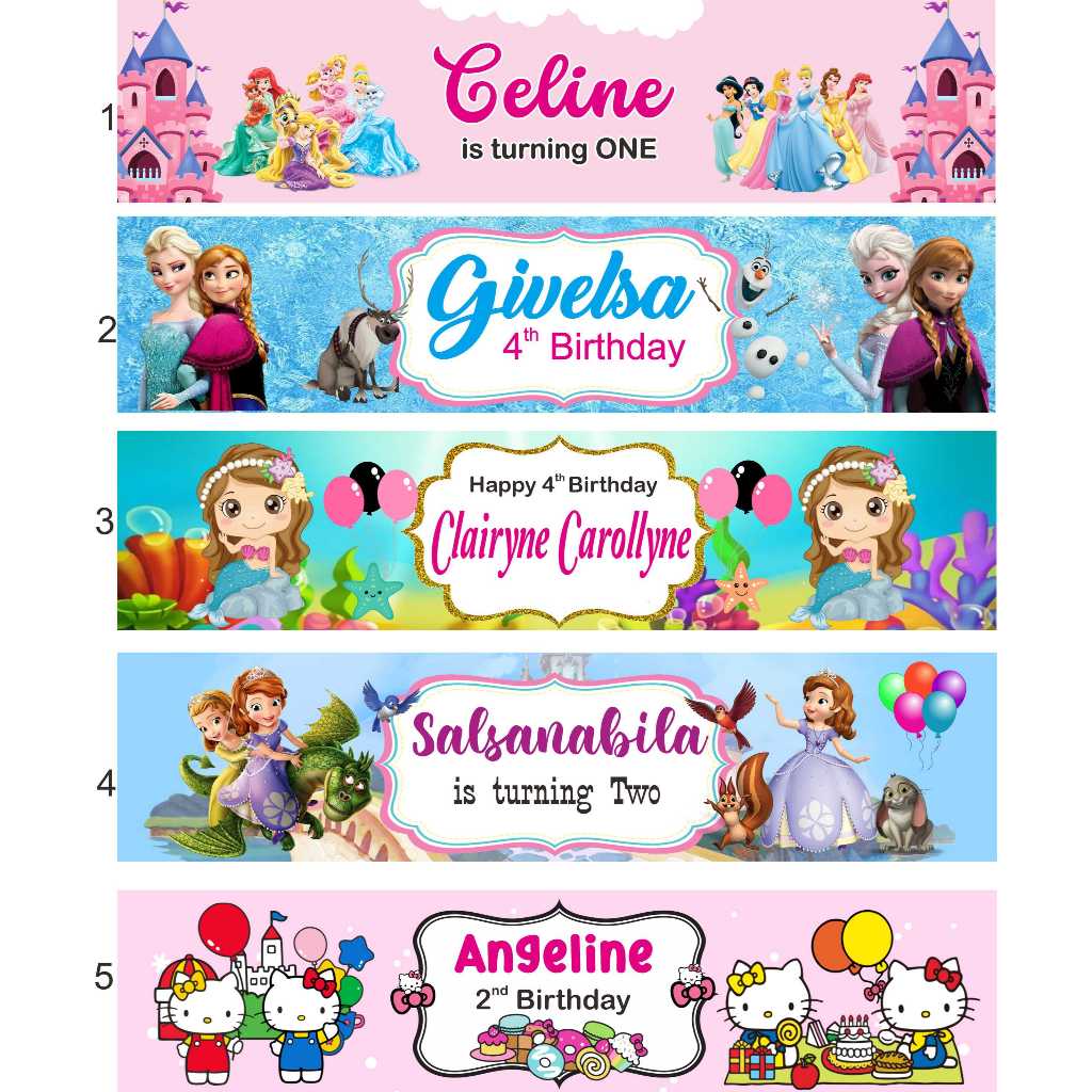 (25x40 cm) Plastik  Goodie Bag /Plastik Snack birthday/Label snack ulang tahun  -  GIRL