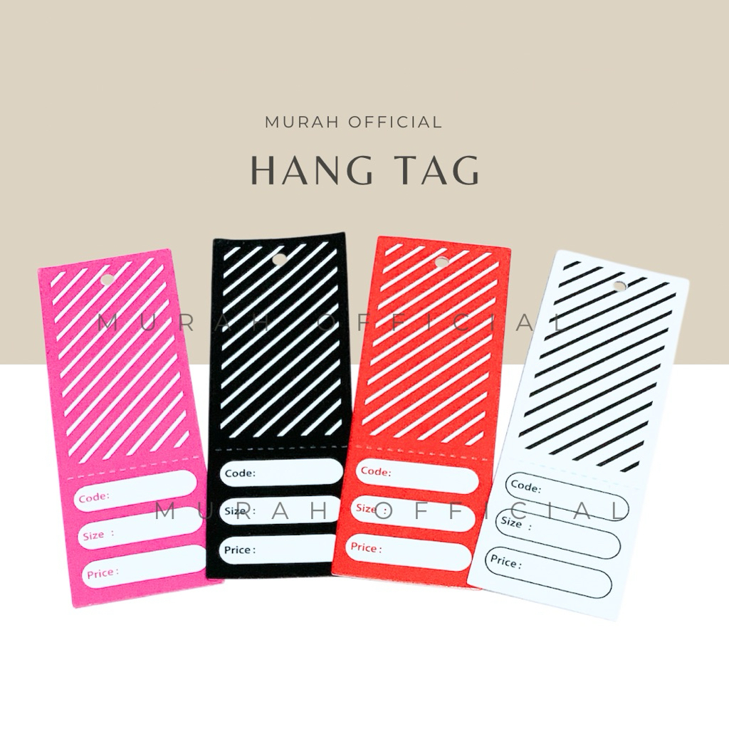 hang tag baju label tag baju dan tali Hang tag barcode tag brand tag pakaian termurah hantag hengteg