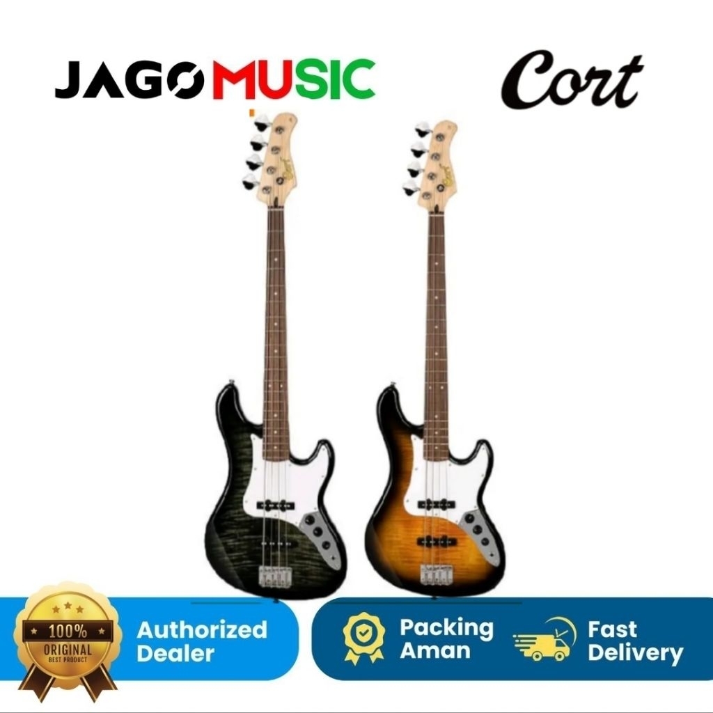 Cort Bass Elektrik Cort GB-24JJ Guitar Cort GB24JJ 4 String Cort GB 24 JJ - TBK.Trans
