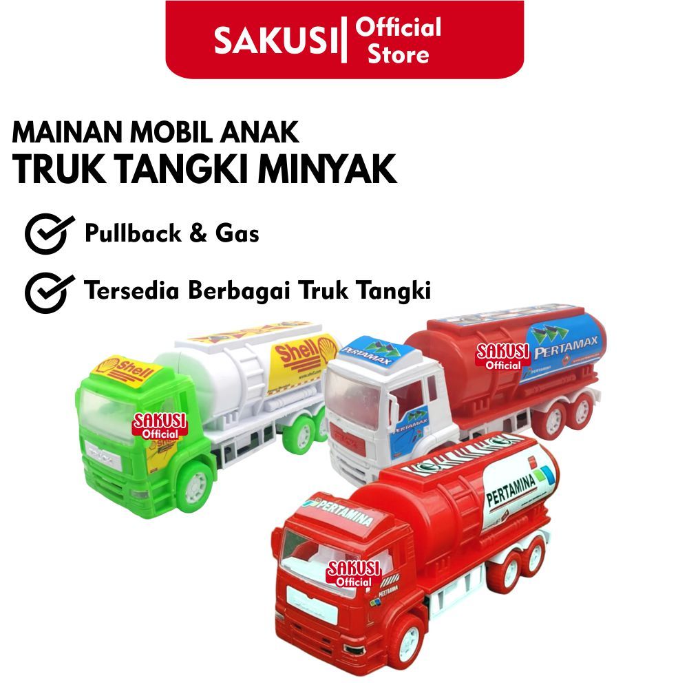 Mainan Anak Mobil Mobilan Truck Pertamina ST2019 Mainan Anak Laki Laki Mobil Truk Tangki