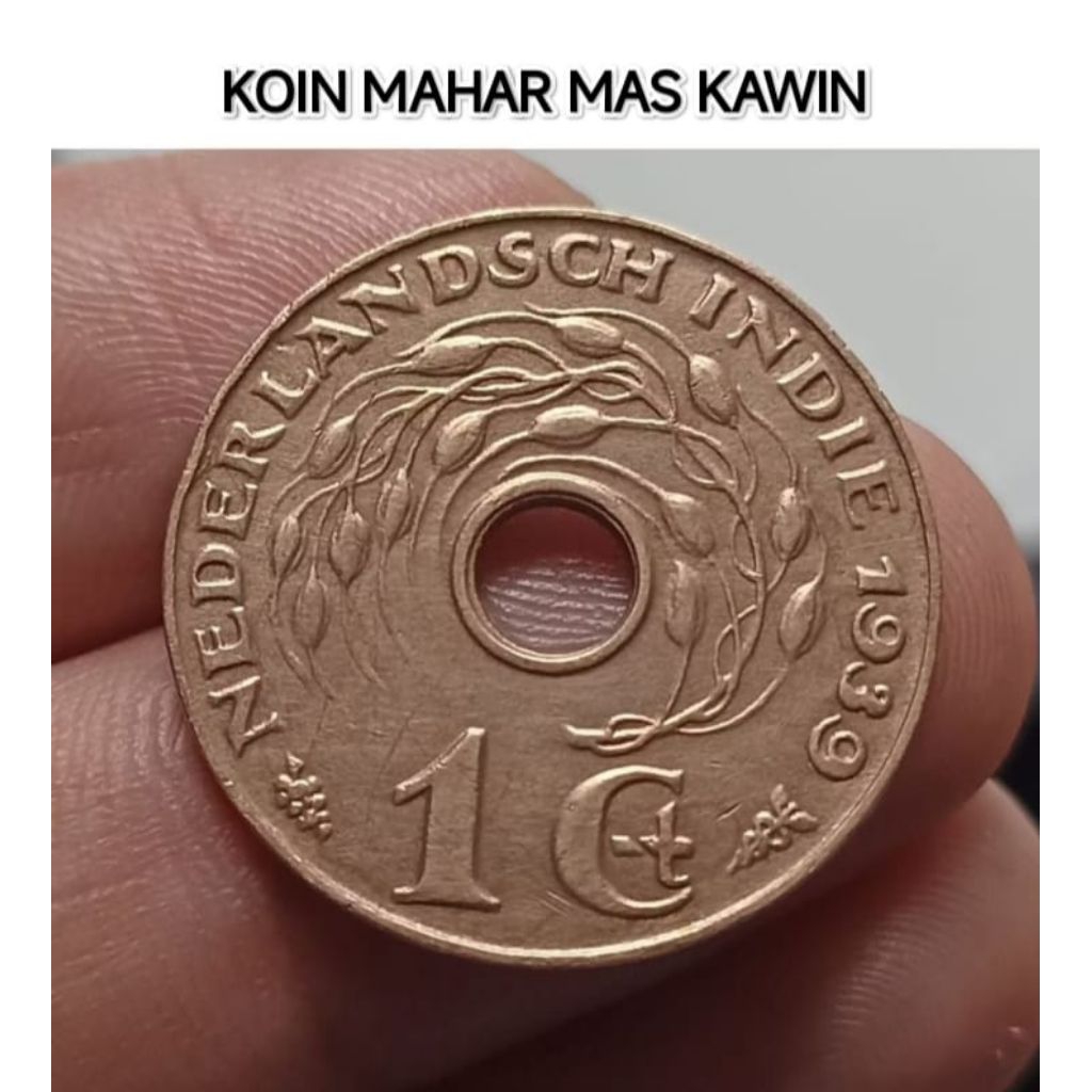 Koin 1 Cent Bolong Nederland Indie 1 Sen Bolong Jaman Belanda Koleksi Coin Lama Antik Kuno Jadul Lan