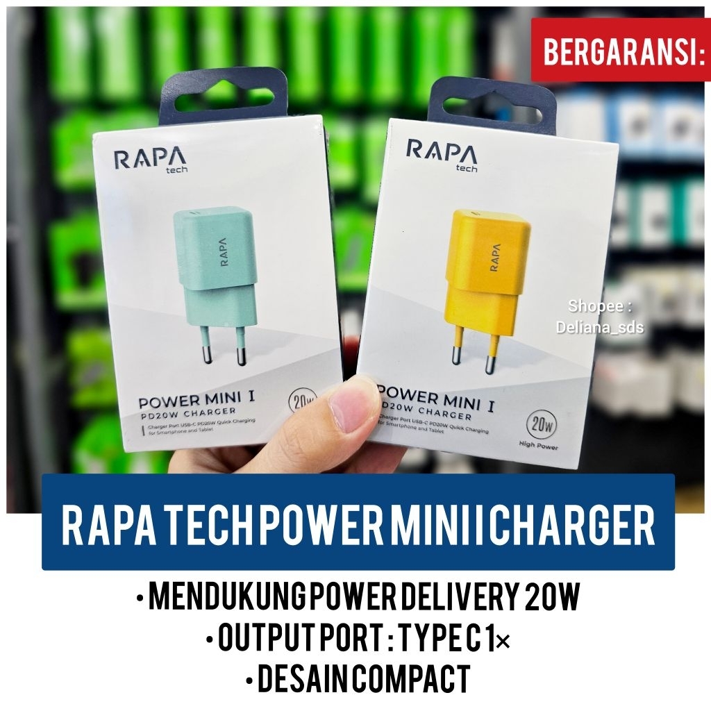 Charger Rapa Tech Power Mini 1 Power Delivery 20W Rapatech Power Mini I Charger Charger Rapa 20W Cha