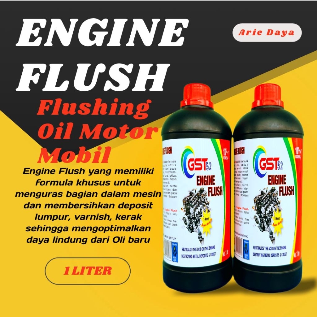 GST52 Engine Flush 1 liter Oil Flush Flushing Oil Mobil Motor