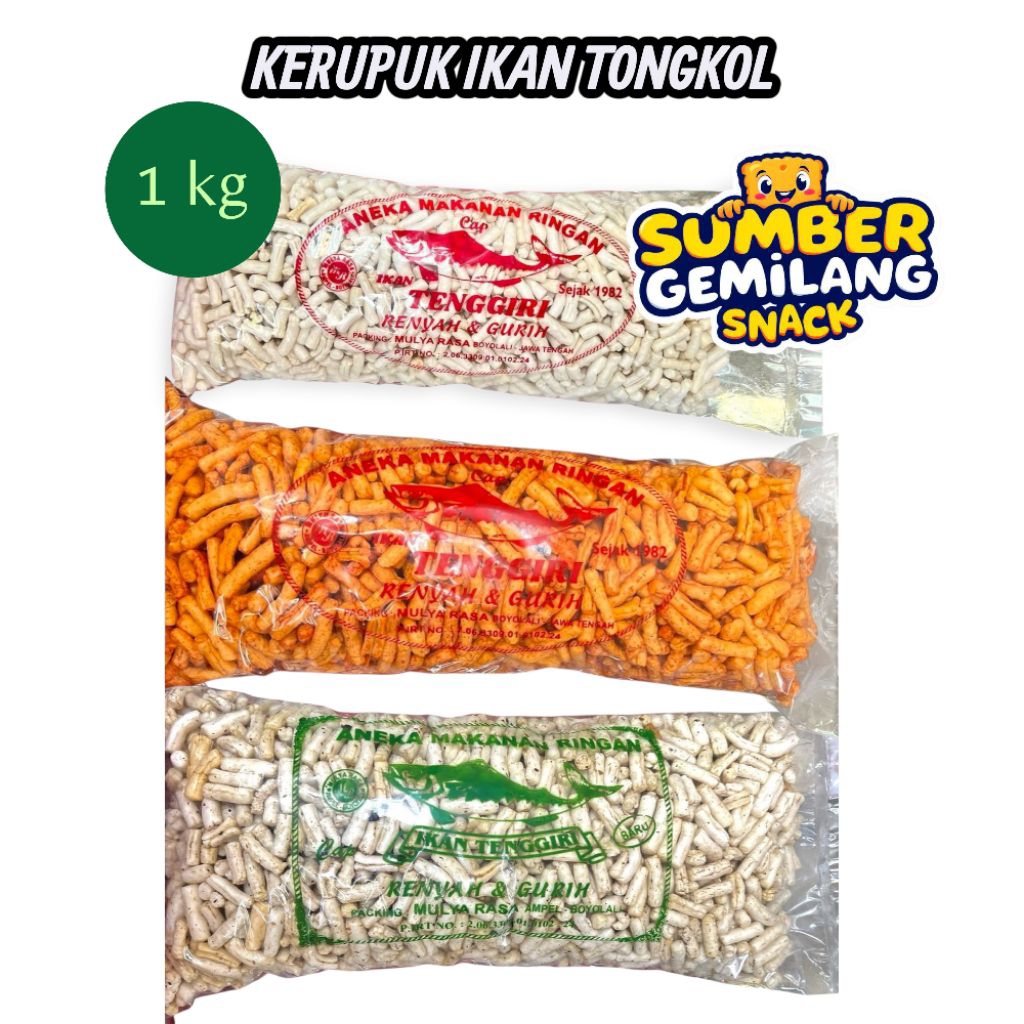 kerupuk tongkol 1 kg cap ikan tengiri stik tongkol 1 kg rambak tongkol 1 kg cap ikan tengiri