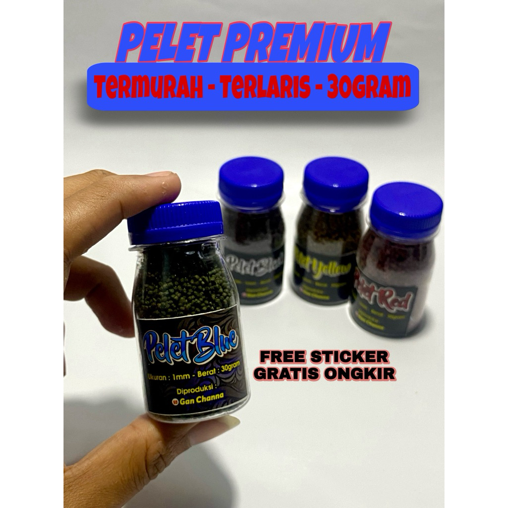 Pelet premium booster blue yellow red repack sakari udang super repack pakan chana pelet chana terba