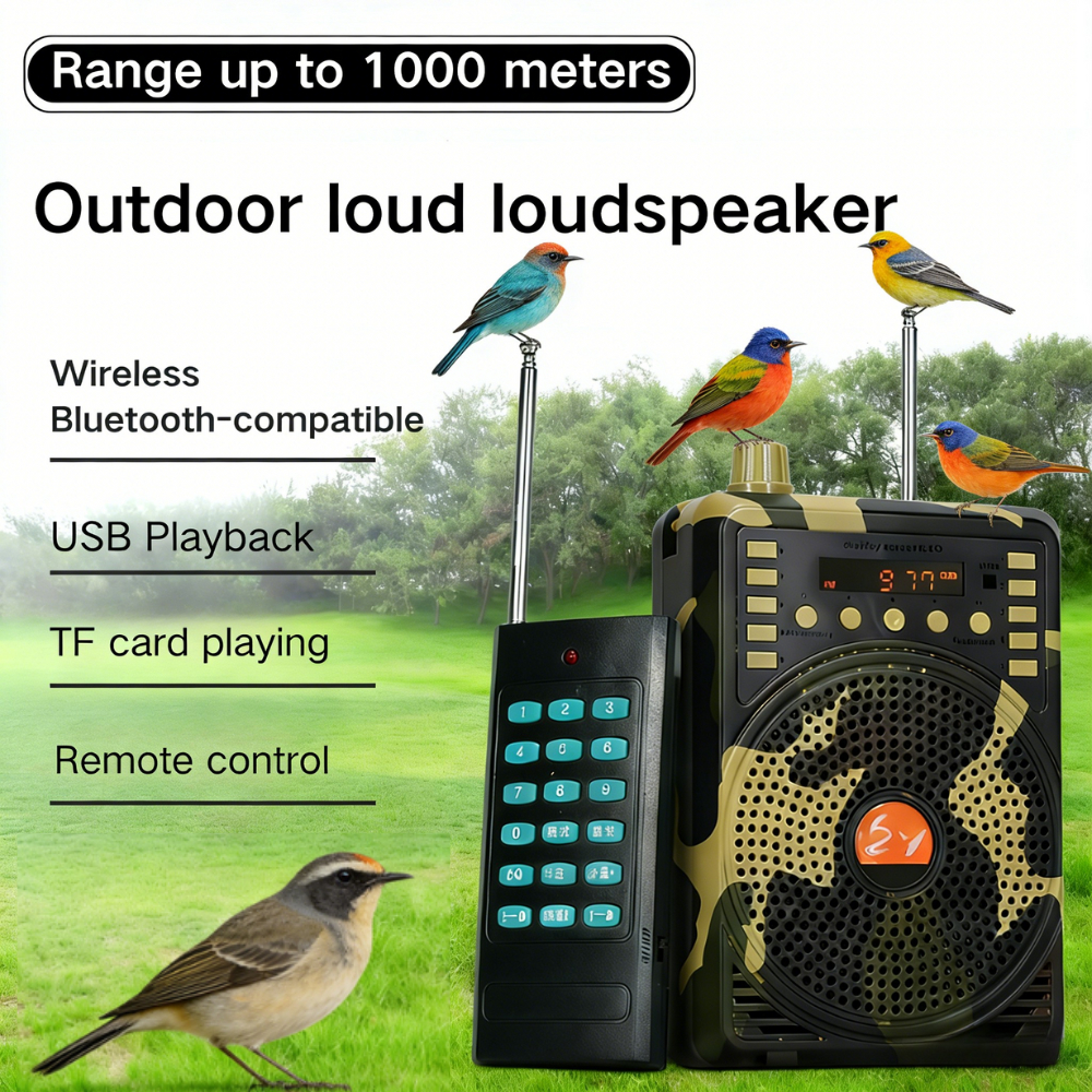 ( Garansi 12bulan ) Bird Caller Speaker Impor MP3 Speaker Buruan Bluetooth/Pemanggil Buruan 48W Di