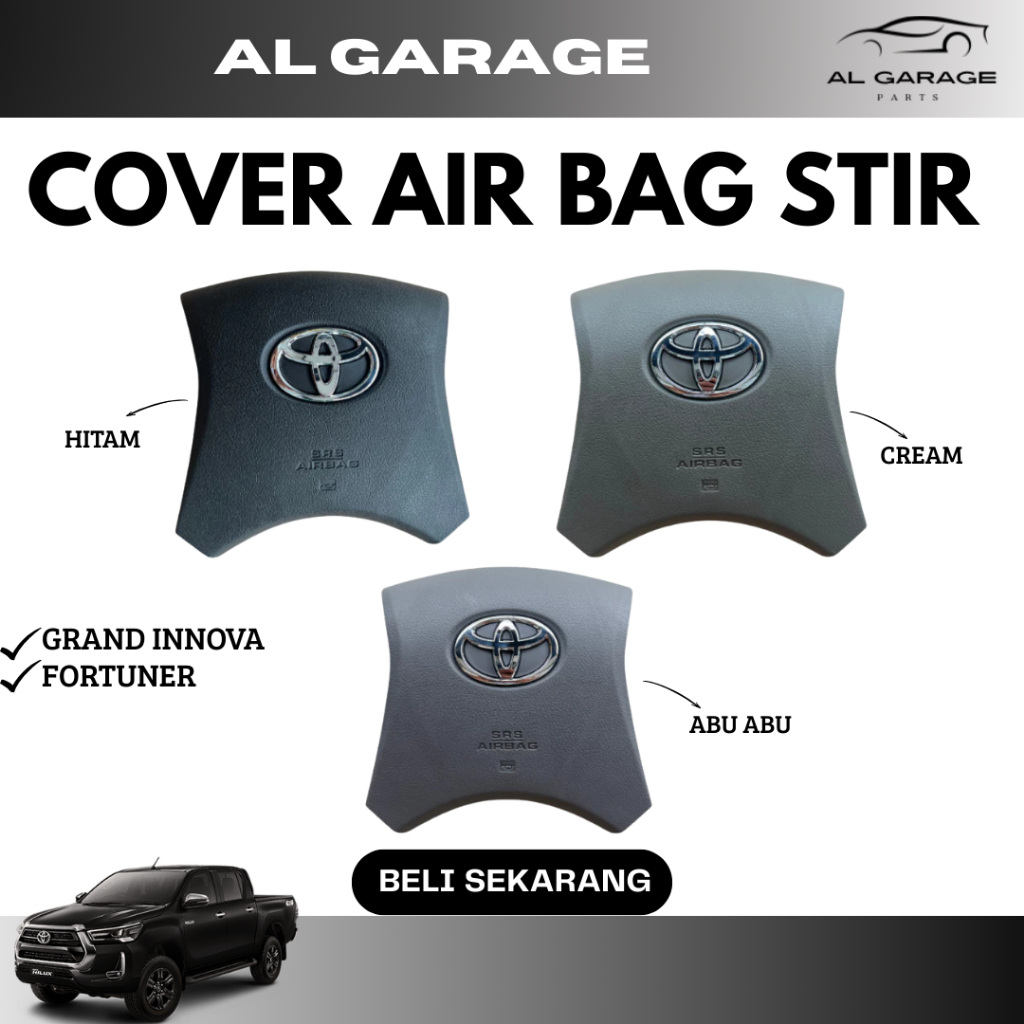 COVER AIRBAG STIR GRAND INNOVA FORTUNER HILUX 2012 - 2015
