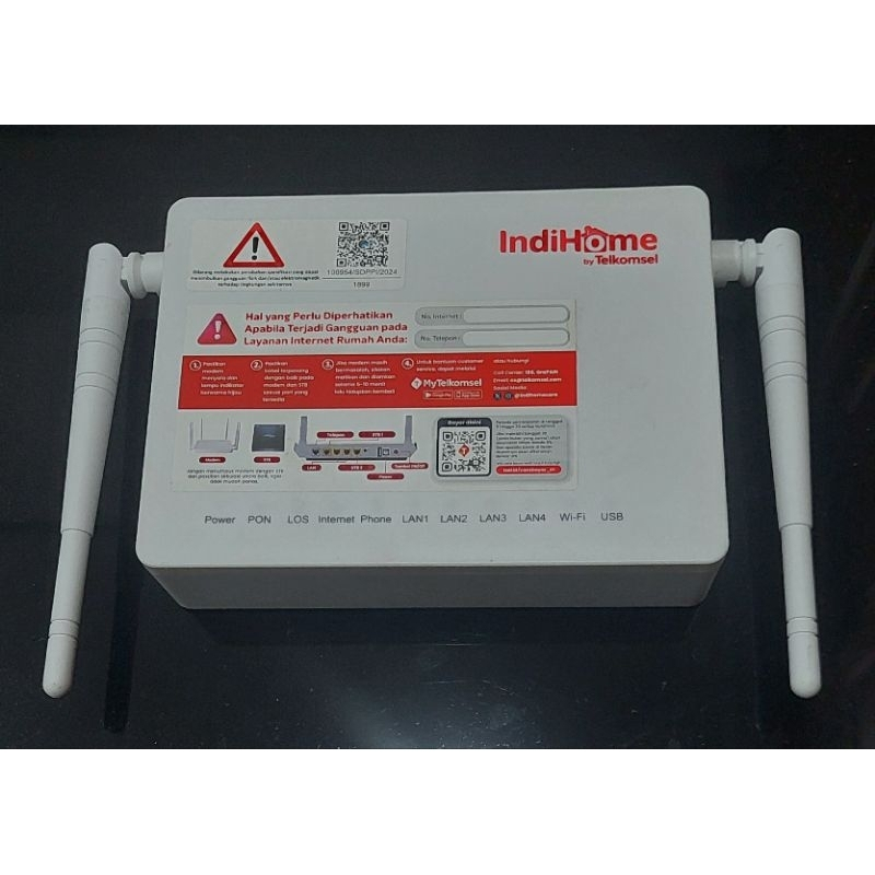 Modem ZTE ZXHN F672Y Tanpa Adaptor