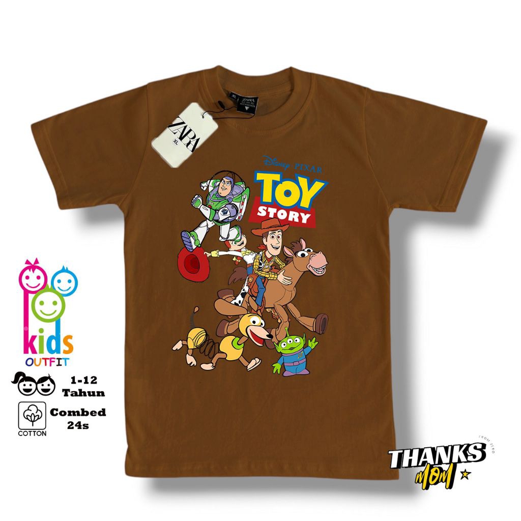 T-Shirt/Kaos Anak Zara Karakter Toy Story 1