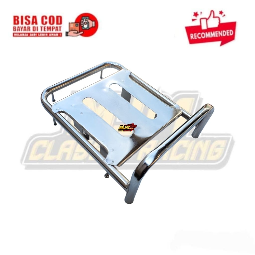 Dudukan Jok Belakang Pisah Pispot C70 C50 Besi Krom Tebal
