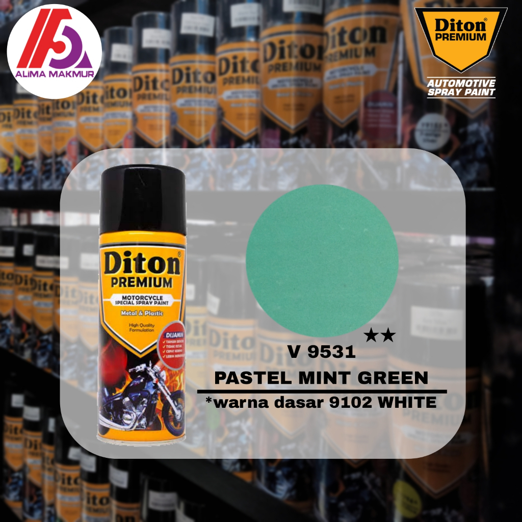 Diton Premium V 9531 Pastel Mint Green 400cc / Pilok Warna Pastel / Pilok Diton Pastel Mint Green
