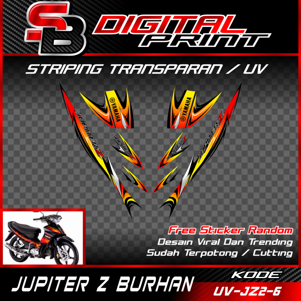striping jupiter z rc 110i - striping transparan jupiter z burhan rc 110i motif original custom