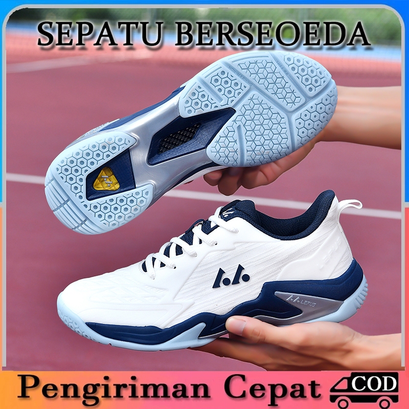 LEFUS Sepatu badminton profesional diimpor sepatu pelatihan biasa dan modus pasangan pria sepatu ten