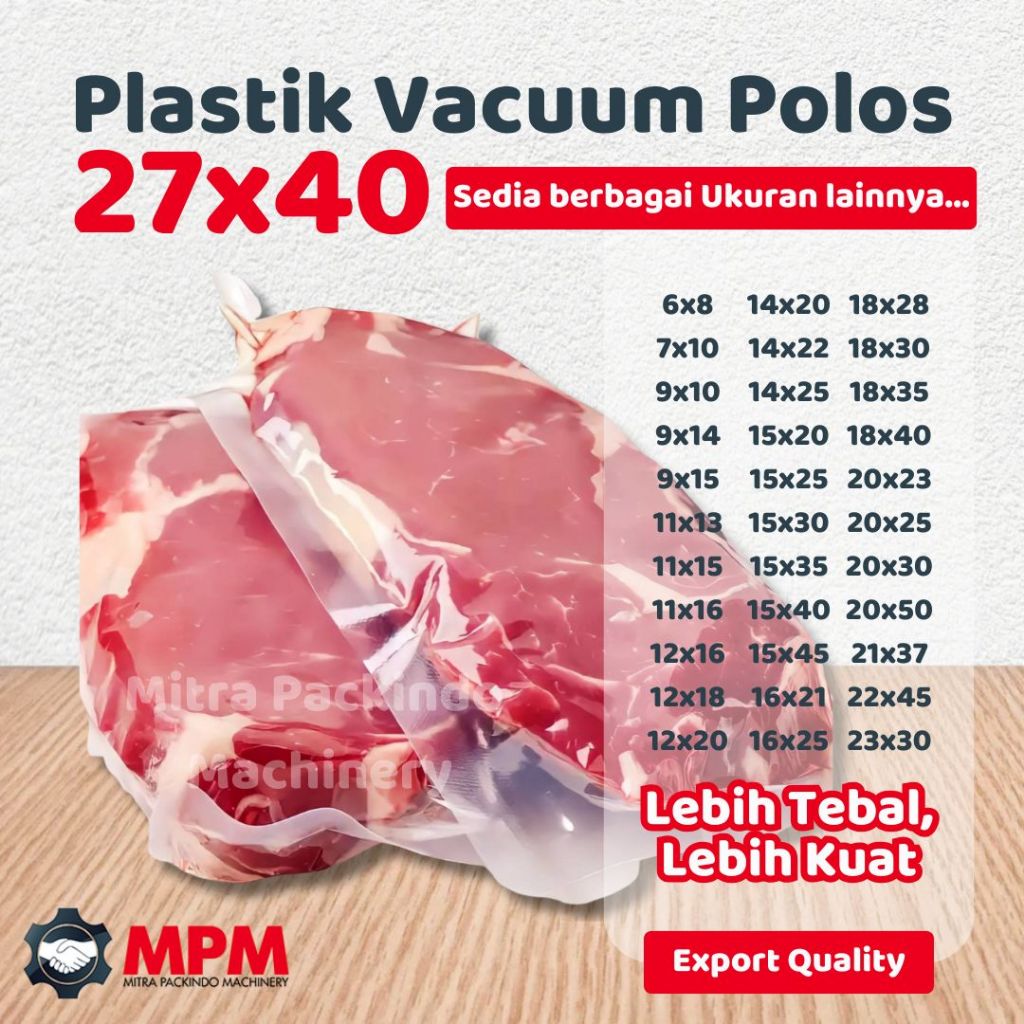 Plastik Vacuum 27x40 cm Vacum Bag Sealer Plastic Vakum