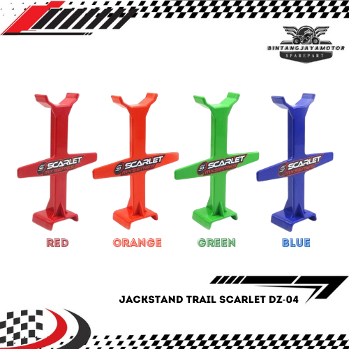 Jackstand Paddock Tengah Standar Motor Trail DZ-04 " Original Scarlet "