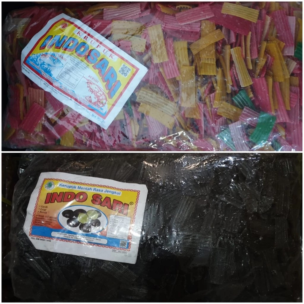 [Bal 5Kg] Kerupuk Krupuk Mentah Rasa Jengkol Sisir Warna Warni Merk INDOSARI Isi 5 Kg - JSIR*W