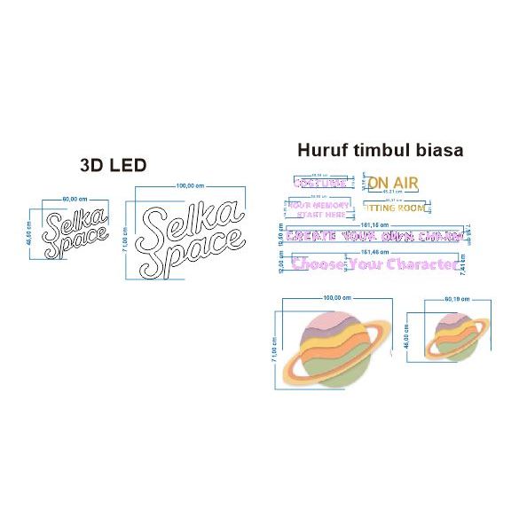 Link khusus orderan huruf timbul 3D / Neon flex / Plang Toko ukuran besar