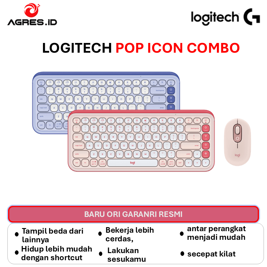 LOGITECH POP ICON COMBO ICON WIRELESS BLUETOOTH - GRAPHITE
