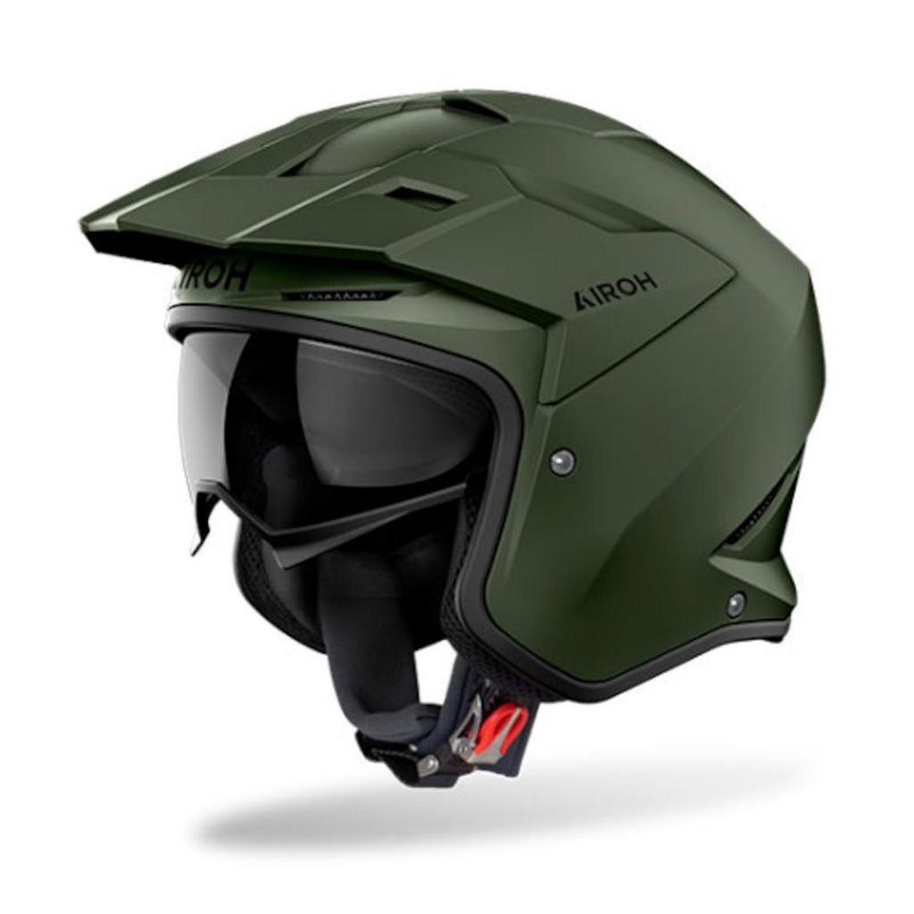 HELM MOTOR HALF FACE AIROH KOMBAKT MILITARY GREEN MATT HELM CROSS HALF FACE AIROH KOMBAKT MILITARY G