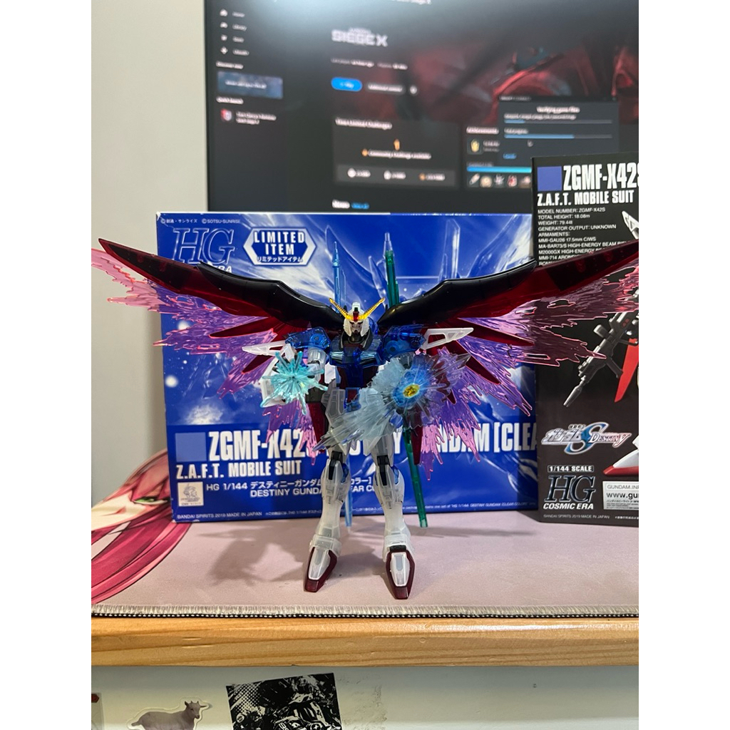GUNDAM HG CE Destiny Gundam Clear Color LIMITED ITEM sudah rakit BANDAI