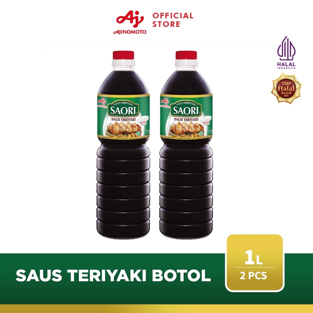 SAORI® Saus Oriental Teriyaki Botol 1L (2pcs)