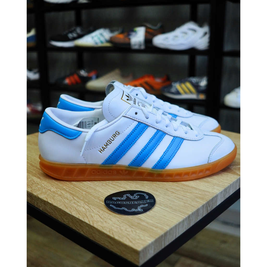ADIDAS HAMBURG W [WHITE/BLUE] #JI2625 GARANSI 100% ORIGINAL