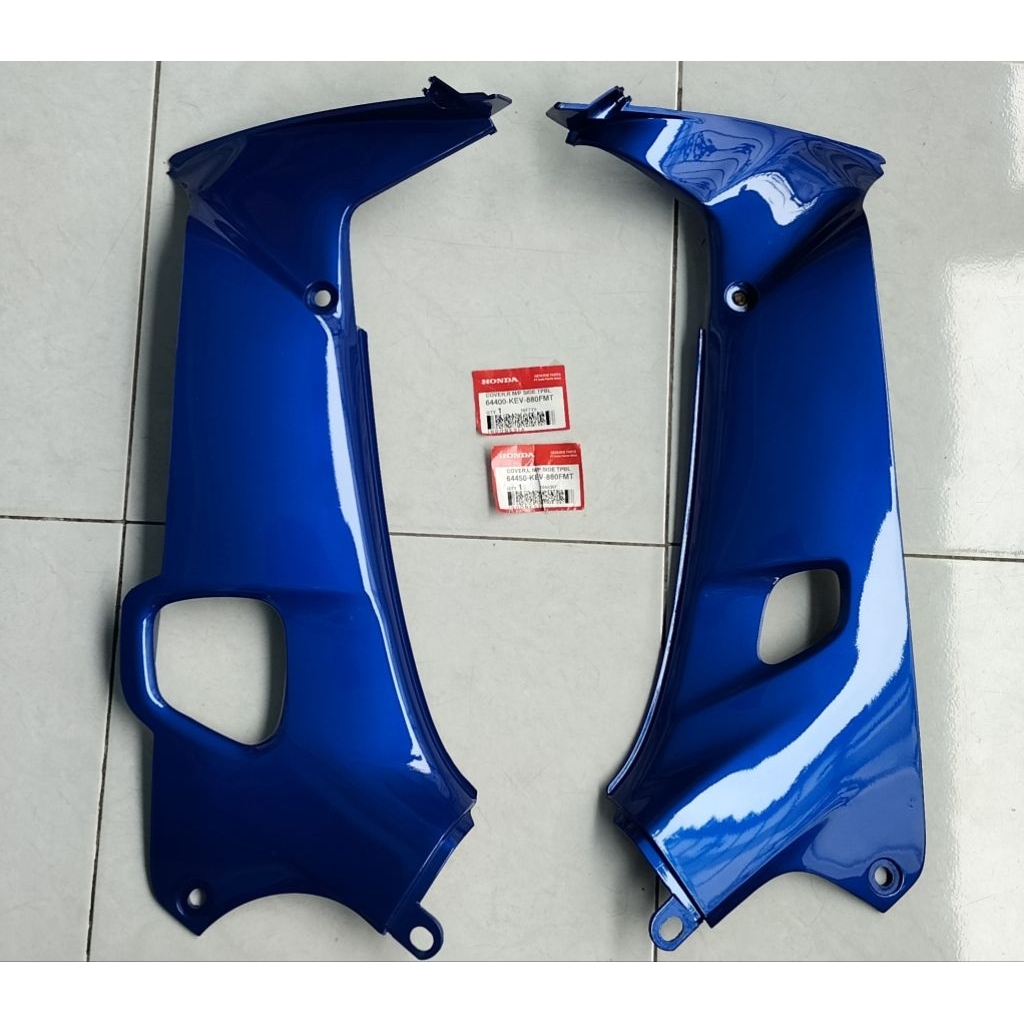 64400/64450-KEV-880FMT Cover Sayab Dalam Kanan dan Kiri Honda Supra X 100 Warna Biru ORI AHM