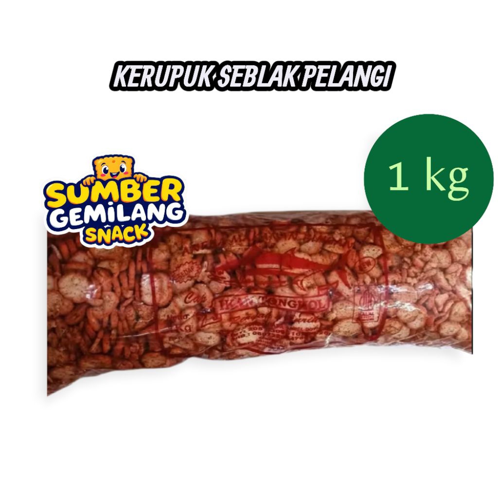 kerupuk seblak pelangi 1 kg rambak seblak pelangi 1 kg kerupuk seblak kencur gurih pedas kering 1 kg
