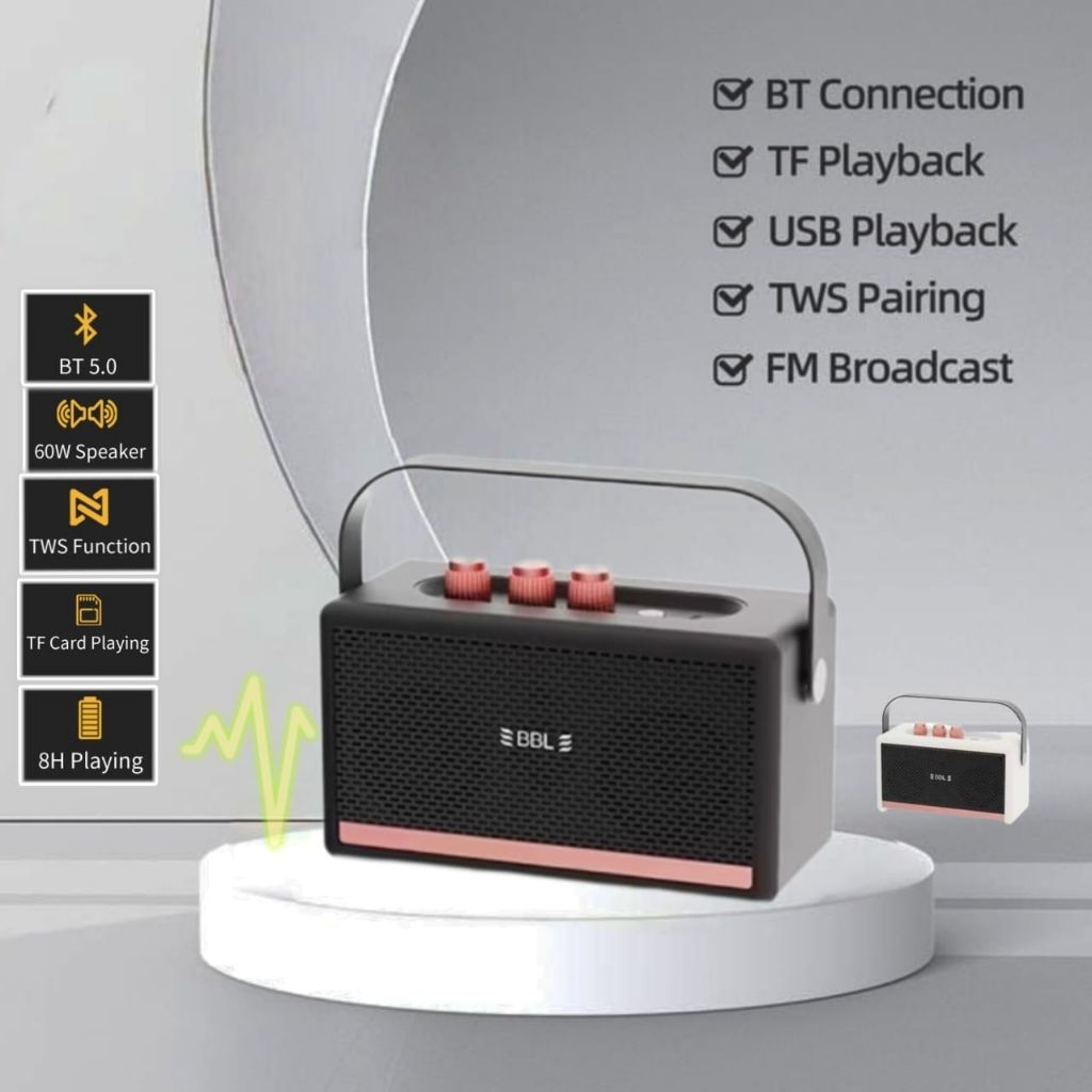 Speaker Portable / SPK-822 Bluetooth TWS Marshall Style Speker Aktif Full Bass Subwoofer Twiter