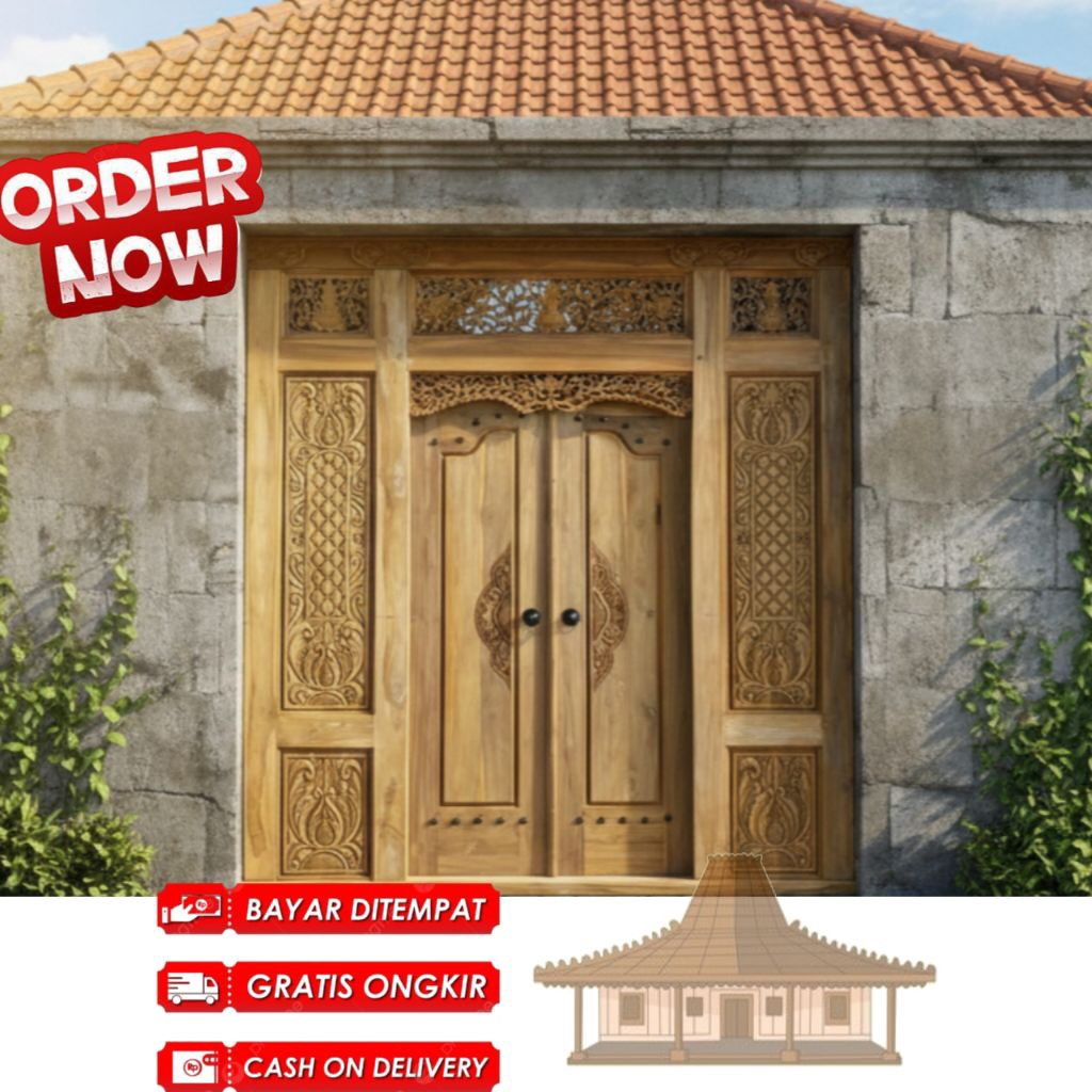 Pintu aesthetic pintu rumah pintu klasik pintu ukir kayu jati