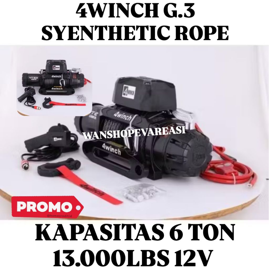 Winch 4Winch 13000lbs 12v VtG3 6ton Tali Plasma