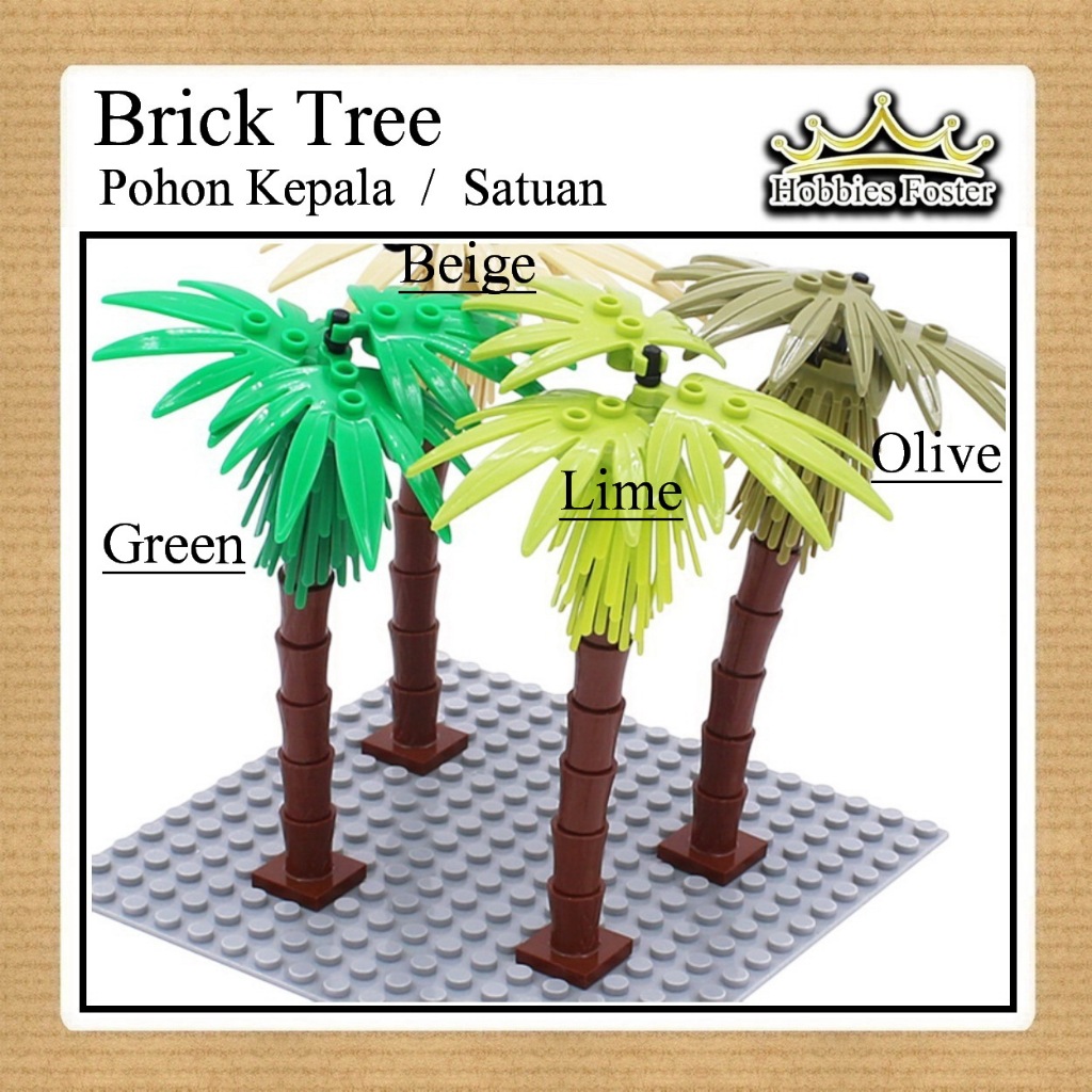 HF Brick POHON Aksesoris Diorama Mainan Miniatur Tanaman Kelapa Hias / COCONUT Tree - SATUAN
